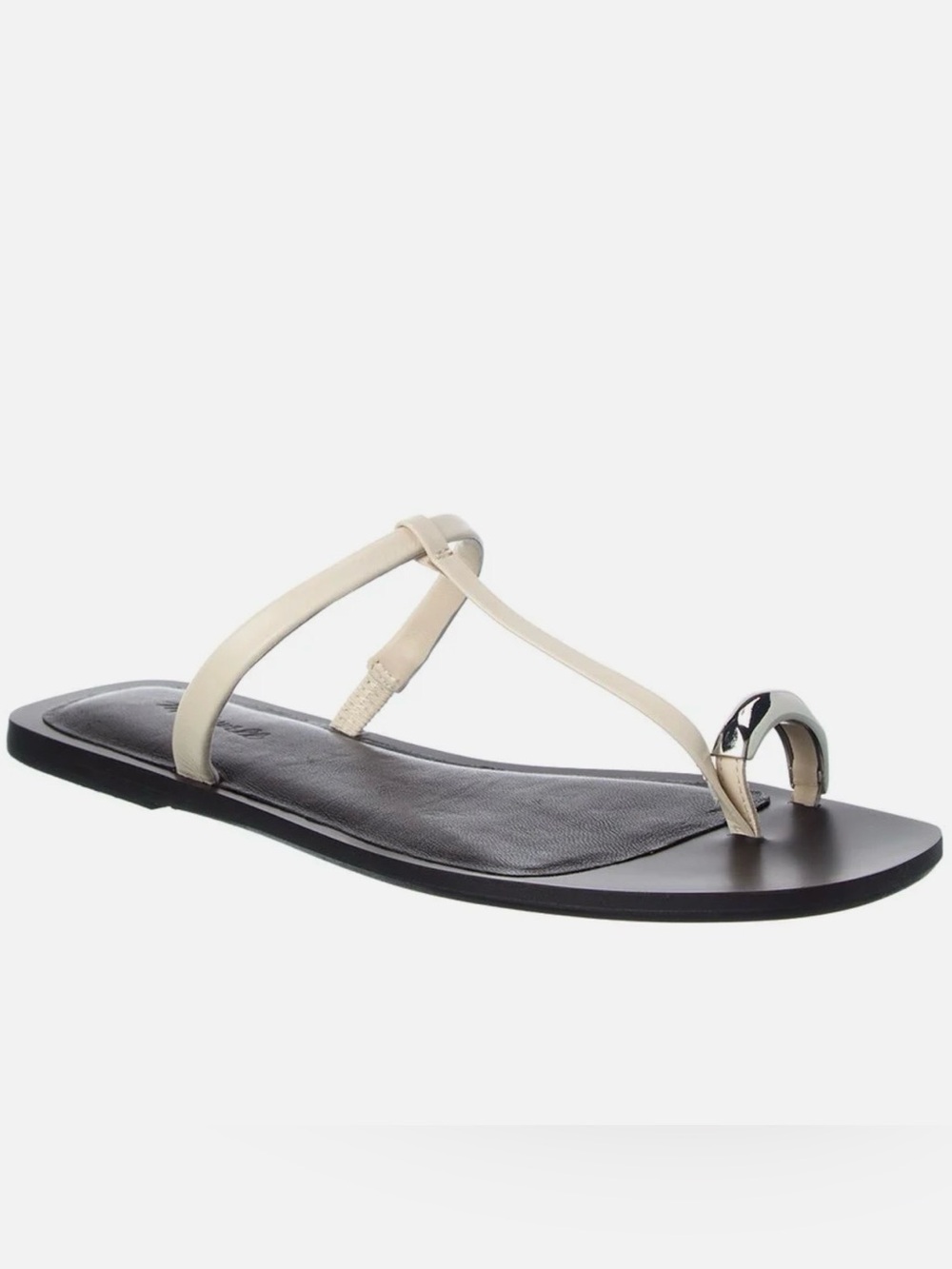 Madewell Lala Women’s Cream Leather T-Strap Toe-Ring Sandals NEW SIZE 9